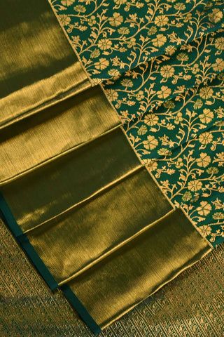 Green and Gold Kanchipuram Handloom Silk Saree