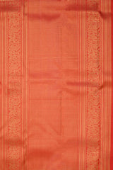 Red Kanchipuram Handloom Silk saree with peacock motifs