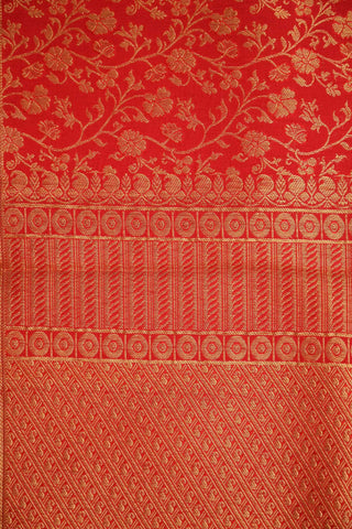 Red & Gold Kanchipuram Pure Silk Saree