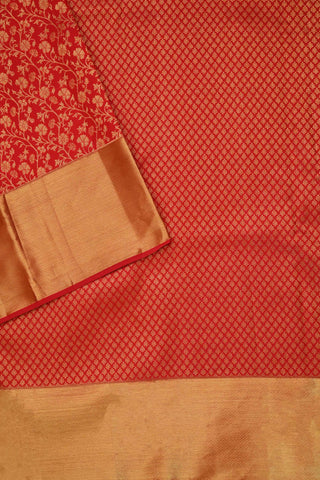 Red & Gold Kanchipuram Pure Silk Saree