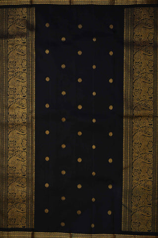 Black and Gold Kanchipuram Silk Saree (Made to Order)