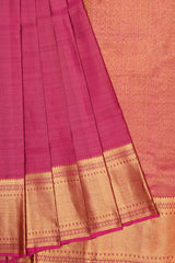 Vibrant Purple Kanchipuram Handloom Silk Saree