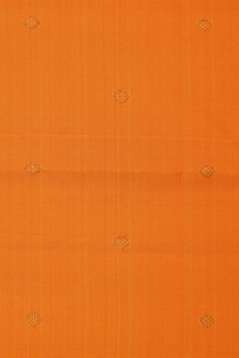 Dual Tone Orange-Yellow n Purple Kanchipuram Handloom Silk saree
