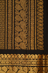 Green and Black Kanchipuram Handloom Silk saree