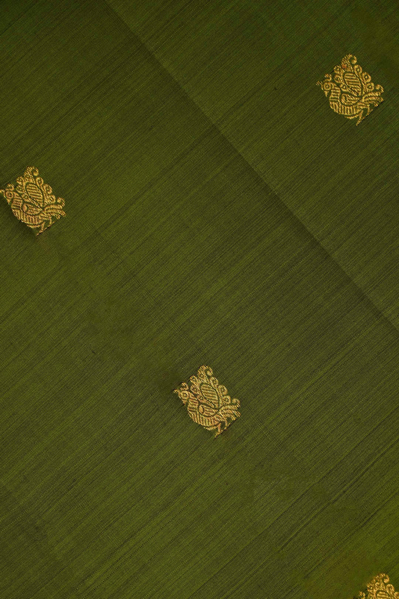 Green and Black Kanchipuram Handloom Silk saree