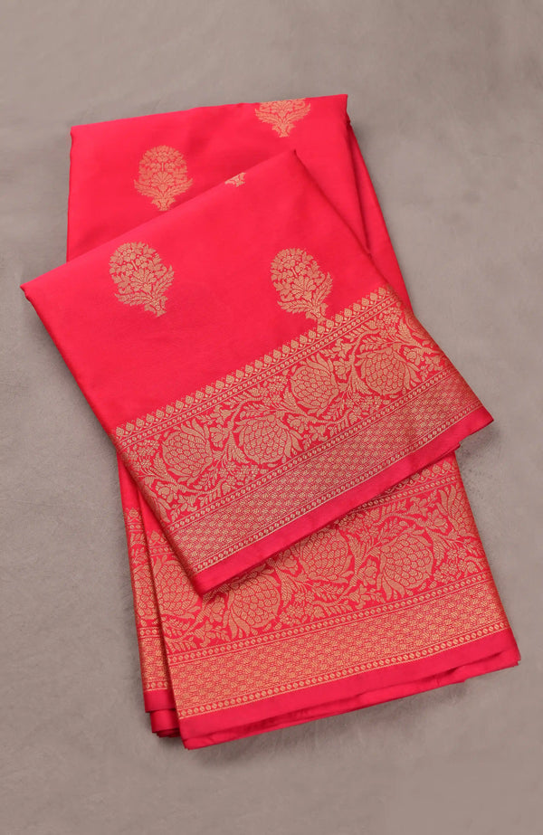 Pink Banarasi Blended Saree