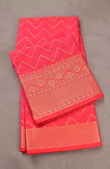 Pink & Orange Dual Shaded Banarasi Blended saree