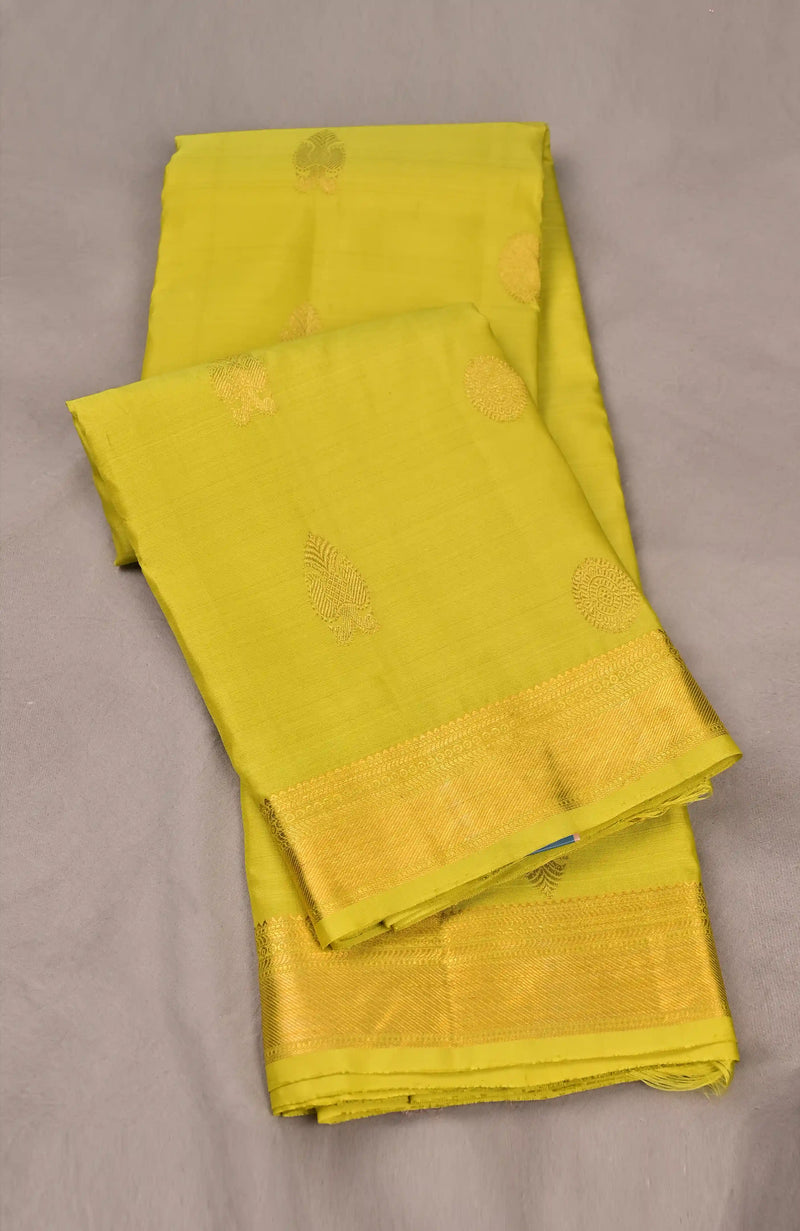 Lemon Green Kanchipuram Saree