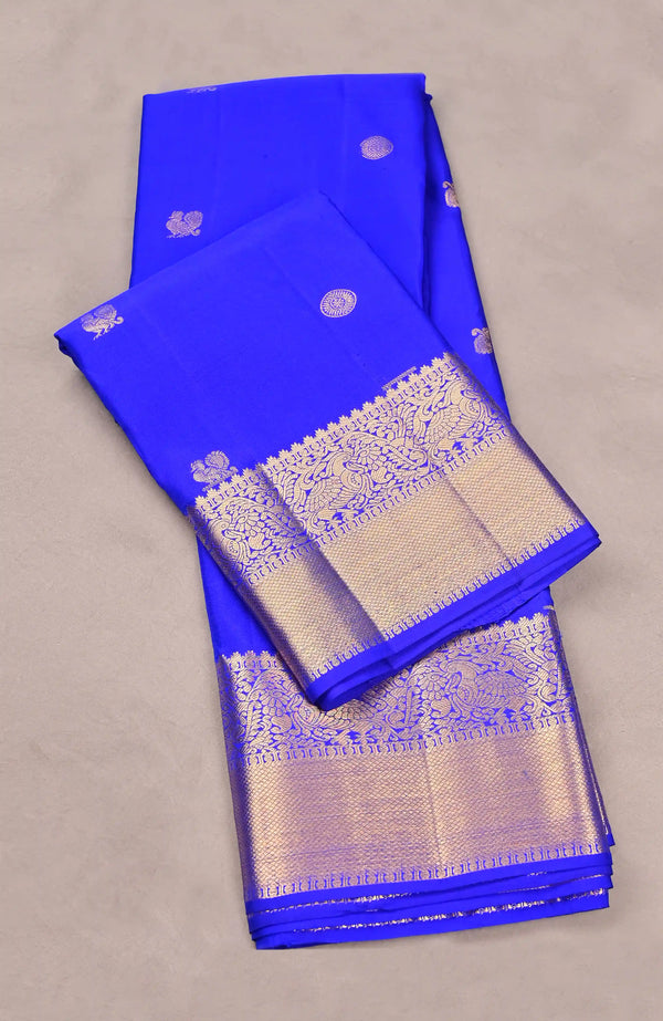 Blue Kanchipuram Silk Saree (Made to order)