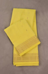 Lemon Yellow Paithani Cotton Saree