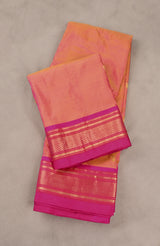 Dual-shaded Pink-Orange Paithani Saree (9 yards)