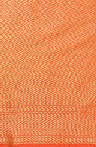 Rust Banarasi Blended Saree