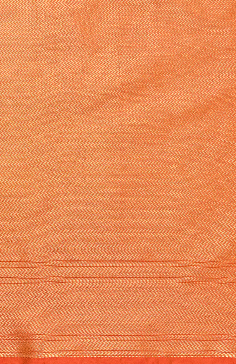 Rust Banarasi Blended Saree