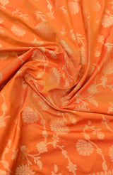 Rust Banarasi Blended Saree