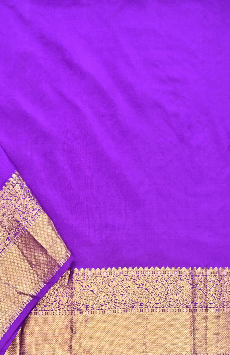 Purple Kanchipuram Silk Saree