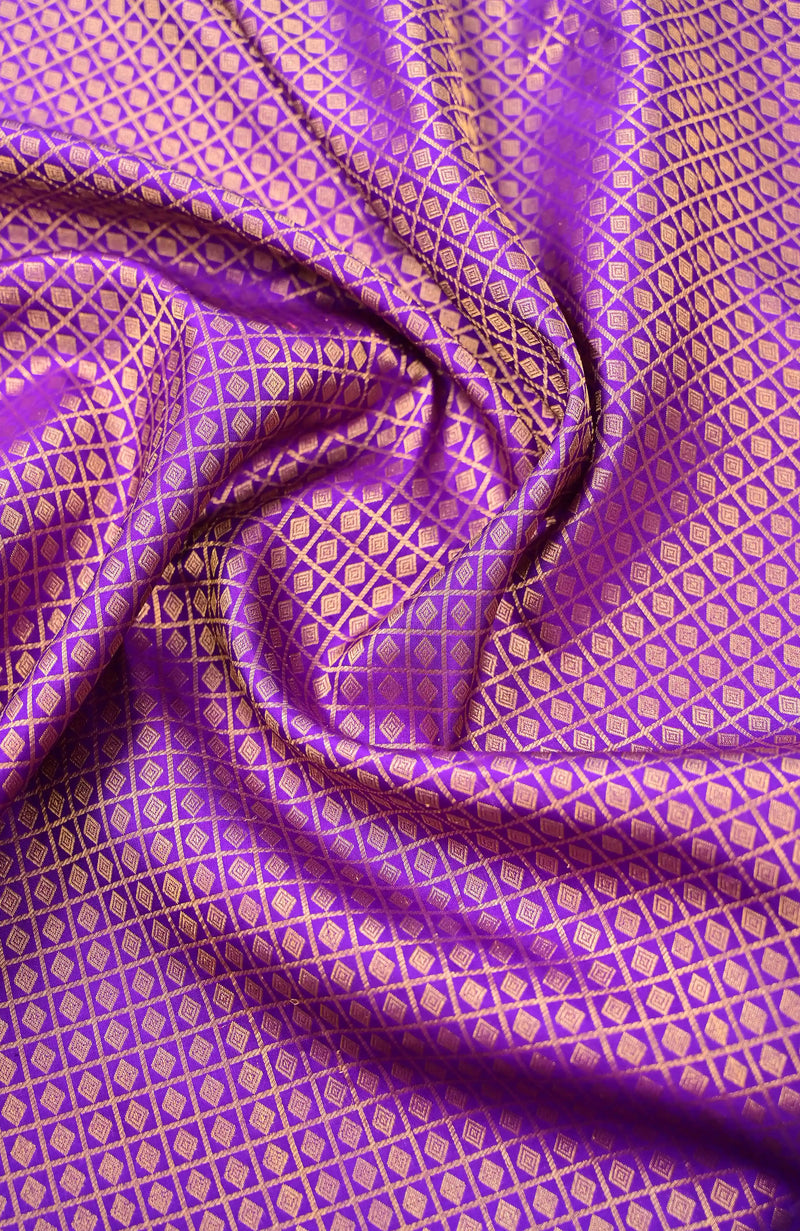 Purple Kanchipuram Silk Saree