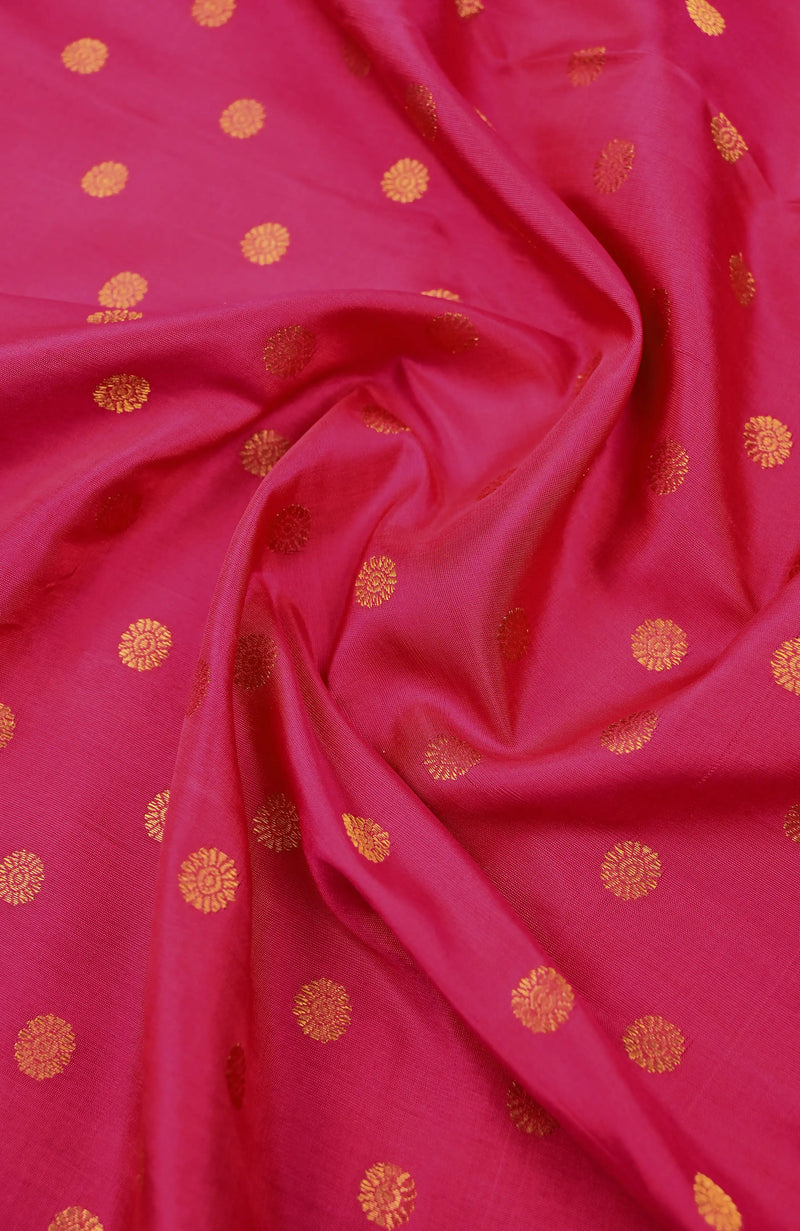 Rani Pink Paithani Pure Silk Saree