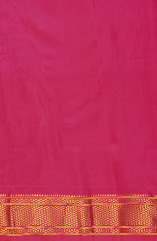 Rani Pink Paithani Pure Silk Saree