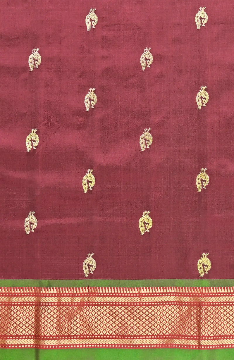 Wine Paithani Saree