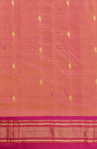 Dual-shaded Pink-Orange Paithani Saree (9 yards)