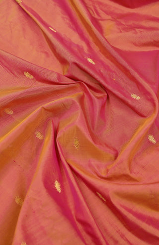 Dual-shaded Pink-Orange Paithani Saree (9 yards)