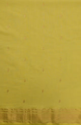 Lemon Yellow Paithani Cotton Saree