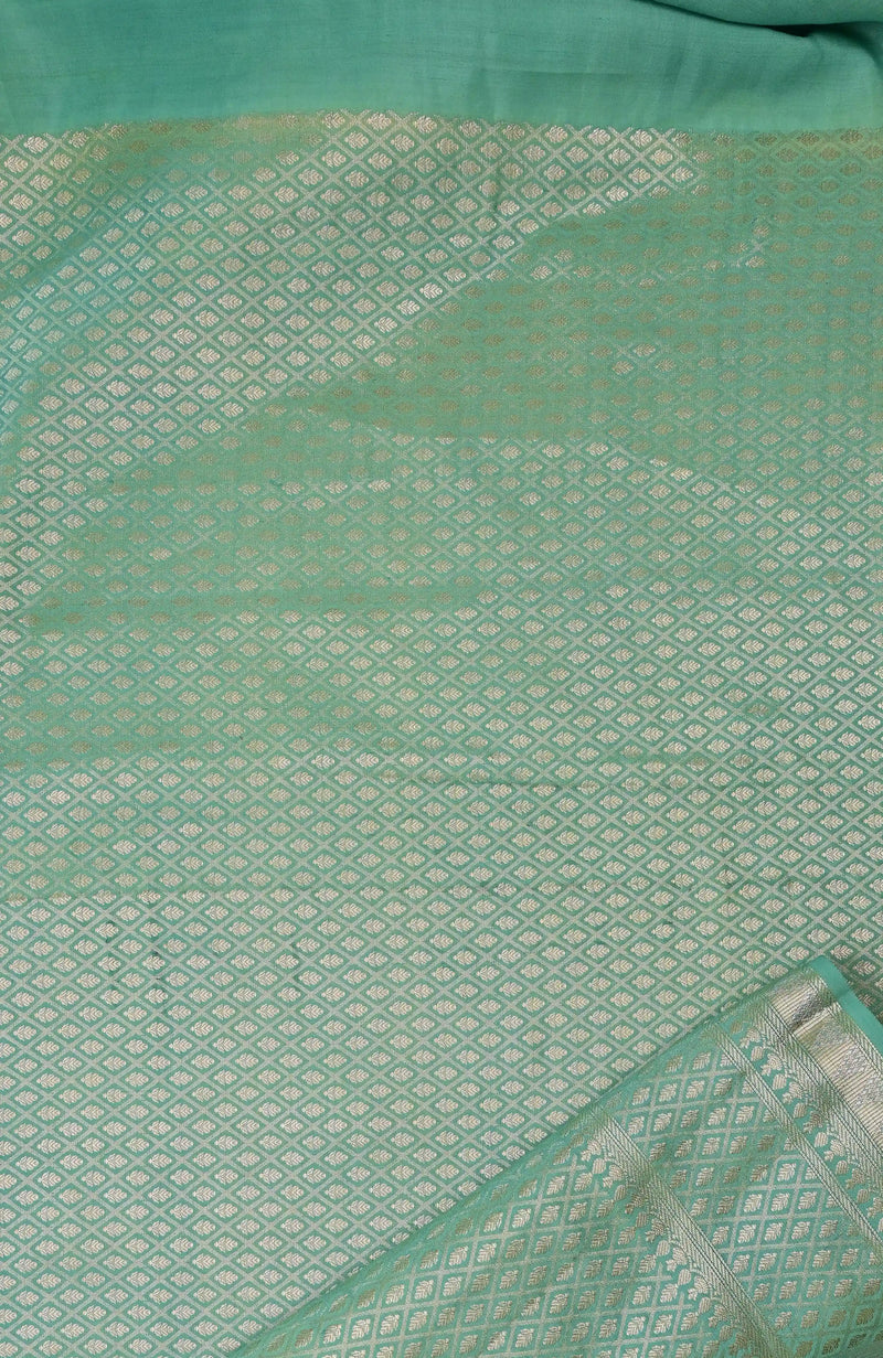 Light Green Soft Banarasi Saree