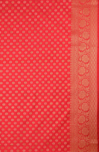 Scarlet Red Banarasi Blended Saree