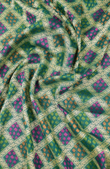 Green Banarasi Chiffon Silk Saree