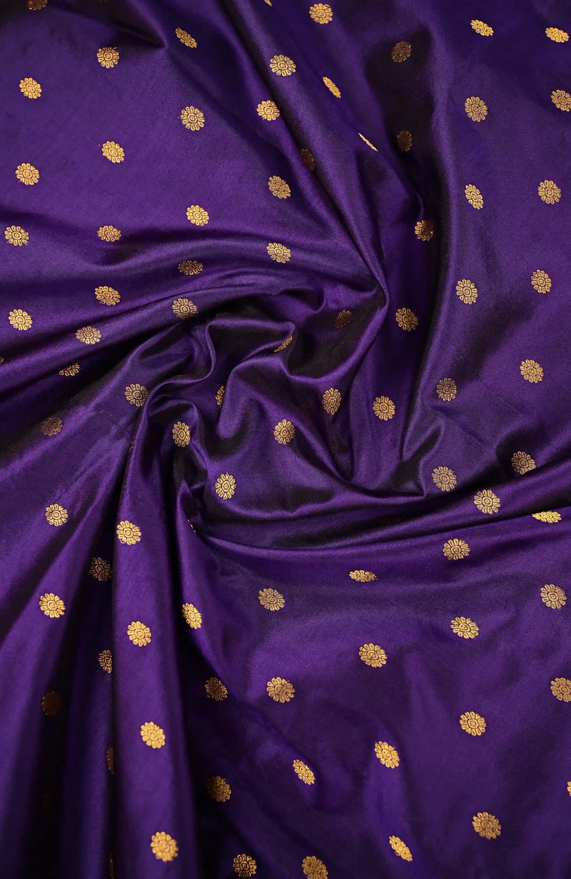 Deep Violet Paithani Pure Silk Saree (9 yards)