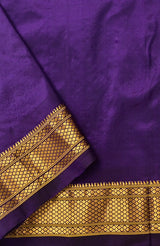 Deep Violet Paithani Pure Silk Saree (9 yards)