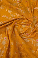 Mustard Soft Banarasi Saree