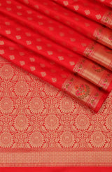 Red Banarasi Blended Saree