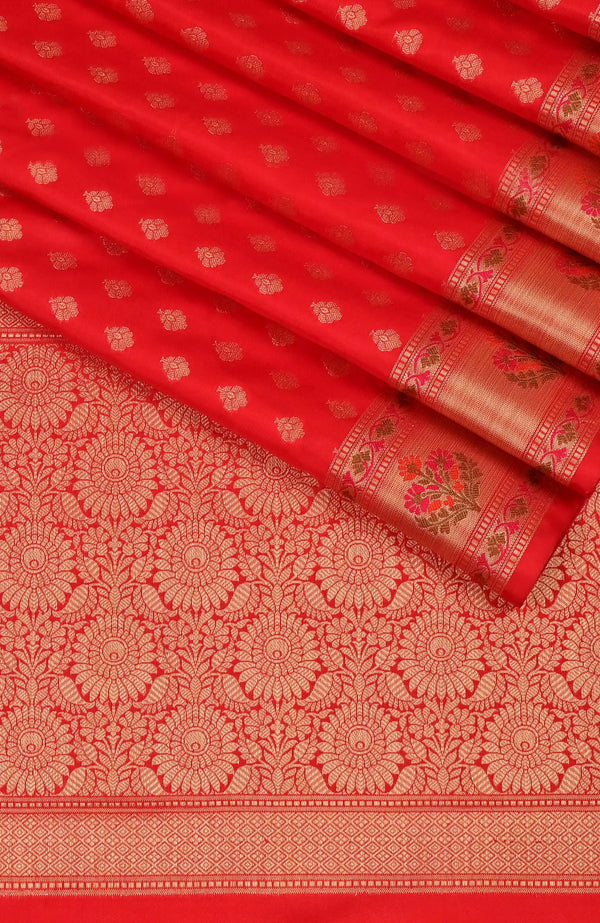 Red Banarasi Blended Saree