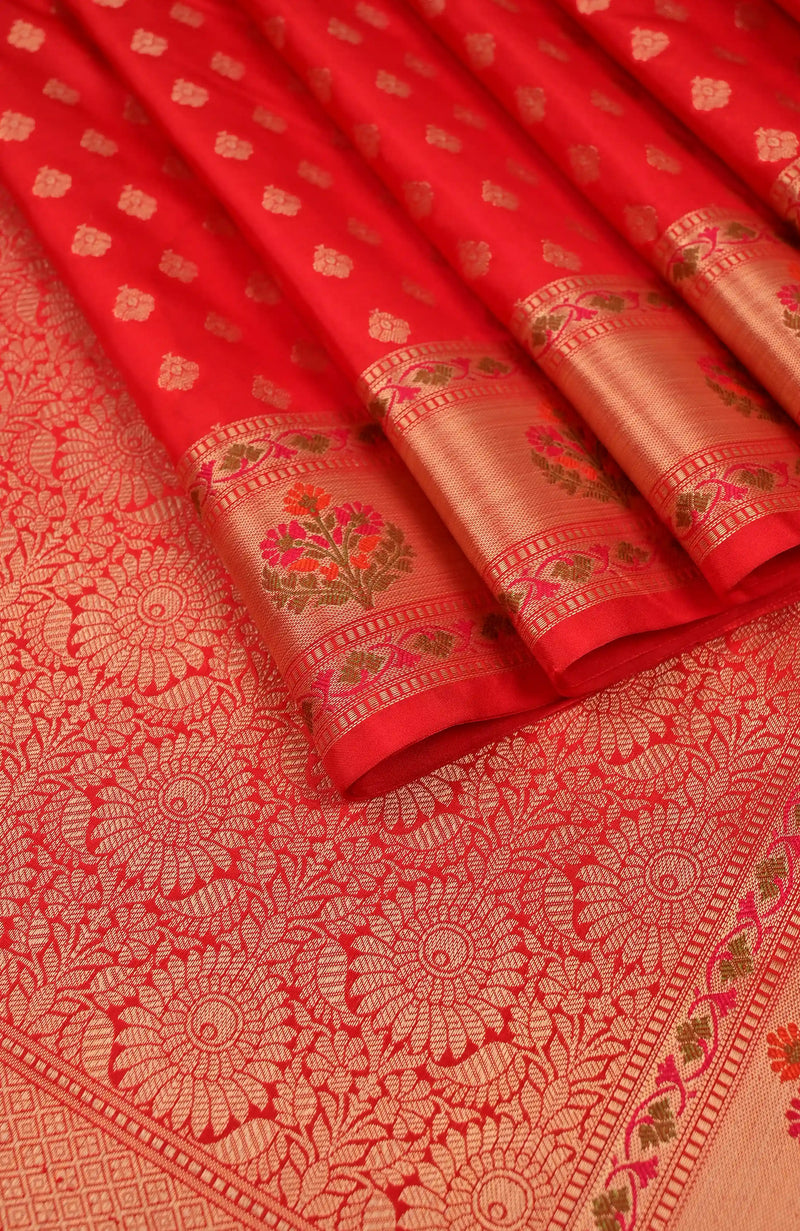 Red Banarasi Blended Saree