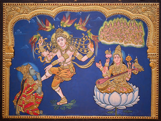 The Cosmic Dance Tanjore Painting