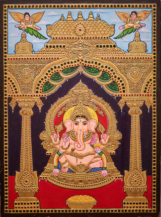 Divine Ganesha Tanjore Painting