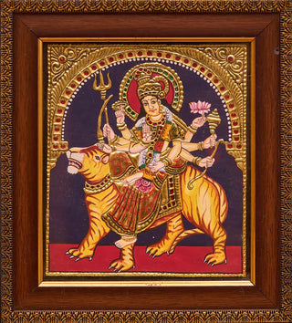 Goddess Durga Tanjore Painting