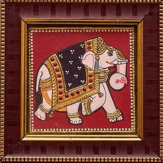 Royal Elephant Tanjore Painting