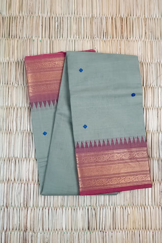 Dusty Green Chettinad Cotton saree