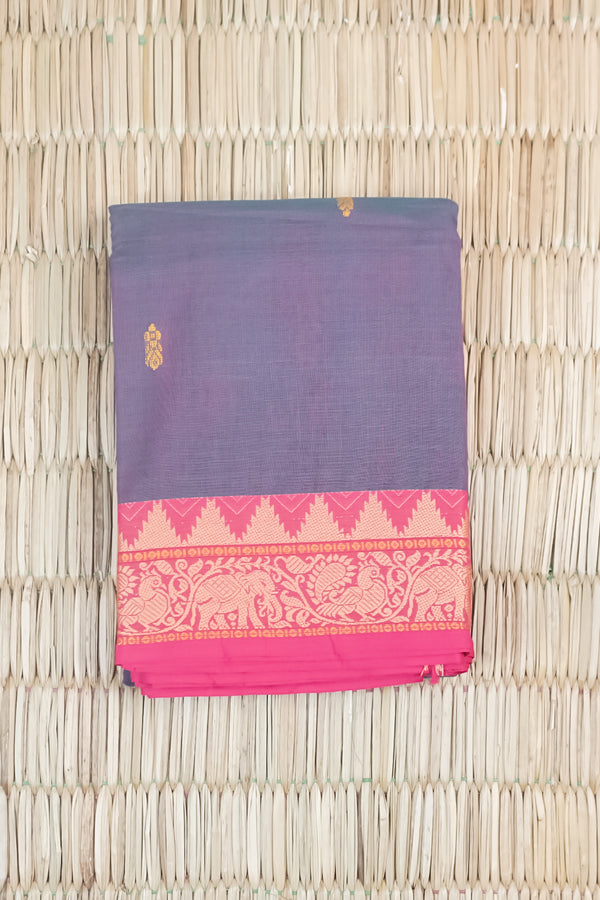 Purple Chettinad Cotton saree