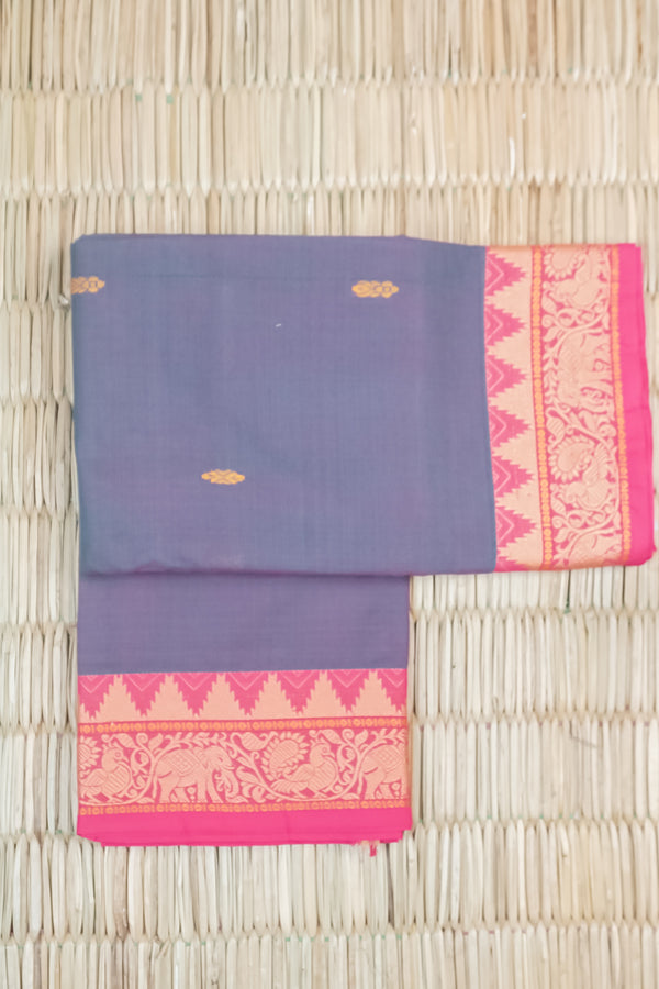 Purple Chettinad Cotton saree