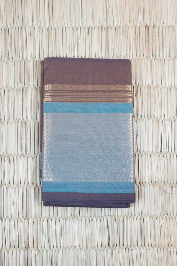 Brown Chettinad Cotton saree