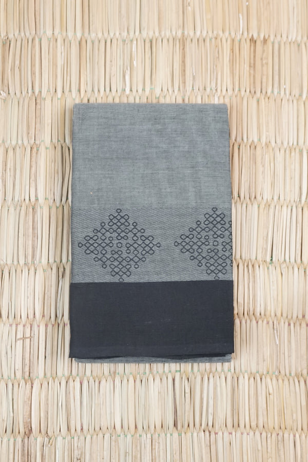 Grey Chettinad Cotton saree