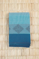 Light Teal Blue Chettinad Cotton saree