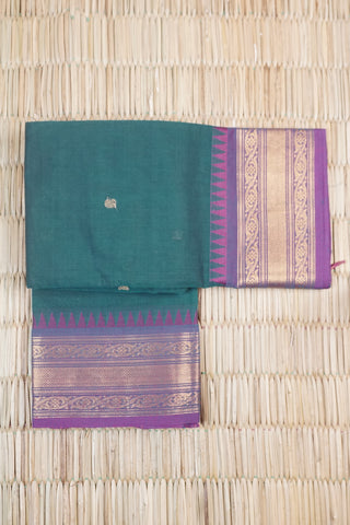 Bottle Green Chettinad Cotton saree