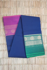 Navy Blue Chettinad Cotton saree