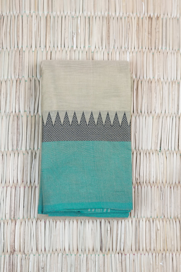 Khaki Chettinad Cotton saree