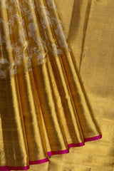 Mallika's Yellow Gold Kanchipuram Tissue Silk Saree
