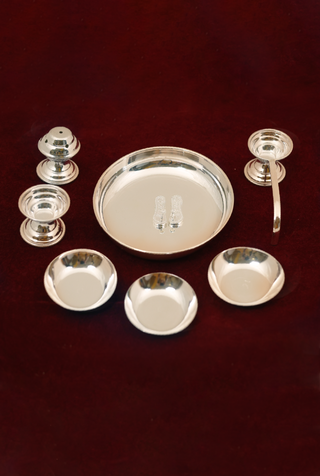 Silver Guru Pooja Kit (Delivery India Only)